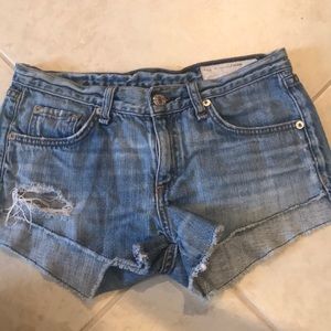 Rag and Bone denim cut off shorts size 24